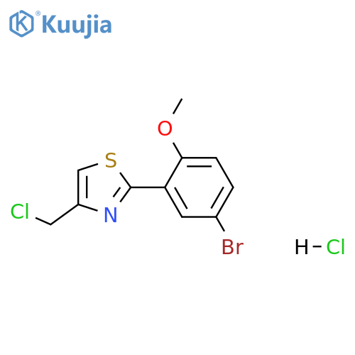 2-(5-bromo-2-methoxyphenyl)-4-(chloromethyl)-1,3-thiazole hydrochloride structure