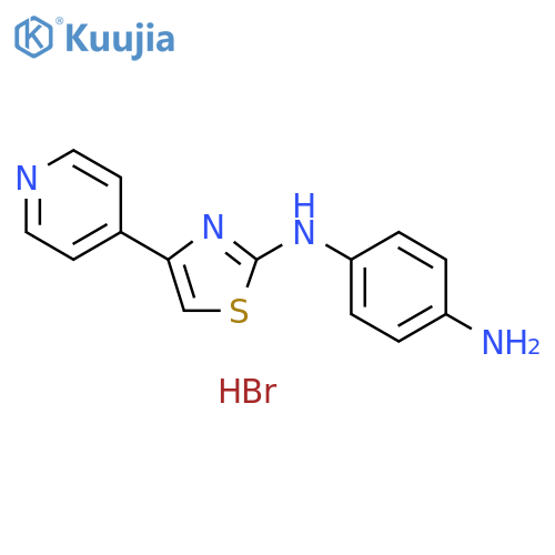 N-(4-Pyridin-4-yl-1,3-thiazol-2-yl)benzene-1,4-diamine hydrobromide structure
