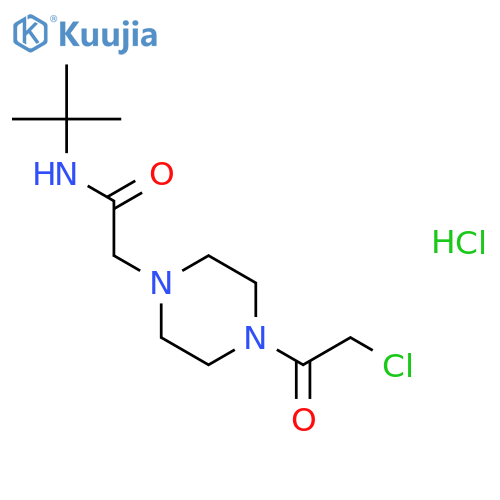 N-tert-butyl-2-4-(2-chloroacetyl)piperazin-1-ylacetamide hydrochloride structure