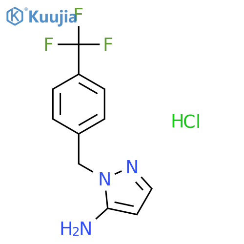 1-{4-(Trifluoromethyl)phenylmethyl}-1H-pyrazol-5-amine Hydrochloride structure