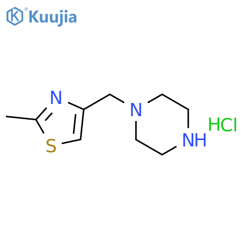 2-methyl-4-(piperazin-1-ylmethyl)thiazole;hydrochloride structure