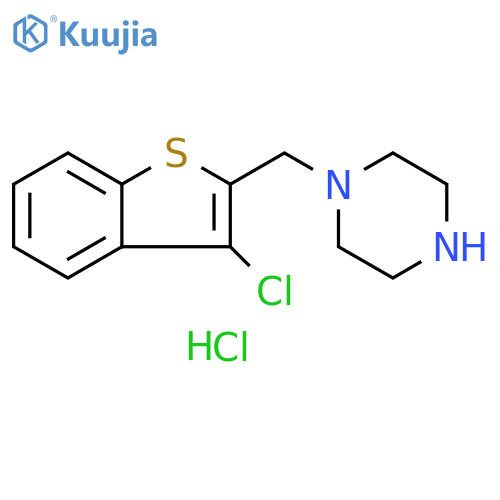 1-(3-chloro-1-benzothiophen-2-yl)methylpiperazine hydrochloride structure