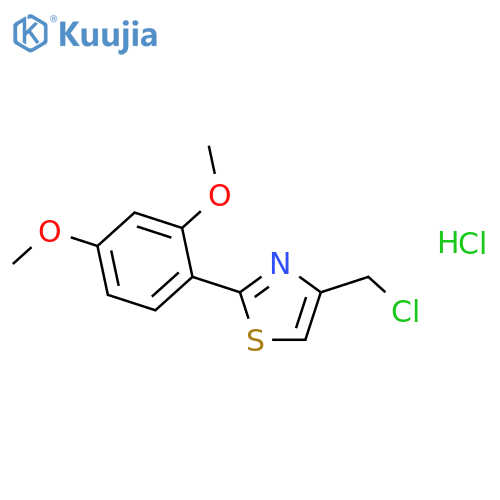 4-(chloromethyl)-2-(2,4-dimethoxyphenyl)-1,3-thiazole hydrochloride structure
