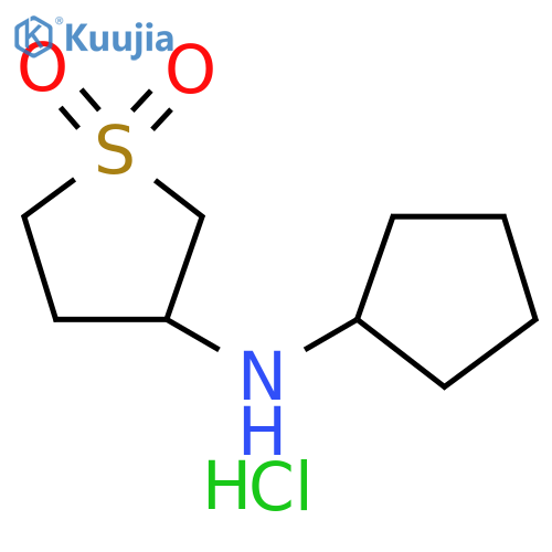 3-(cyclopentylamino)-1λ?-thiolane-1,1-dione hydrochloride structure