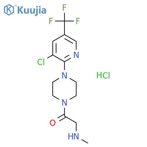 1-[4-[3-chloro-5-(trifluoromethyl)-2-pyridyl]piperazin-1-yl]-2-(methylamino)ethanone;hydrochloride structure