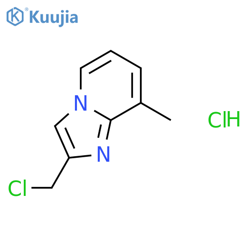 2-(chloromethyl)-8-methylimidazo[1,2-a]pyridine hydrochloride structure
