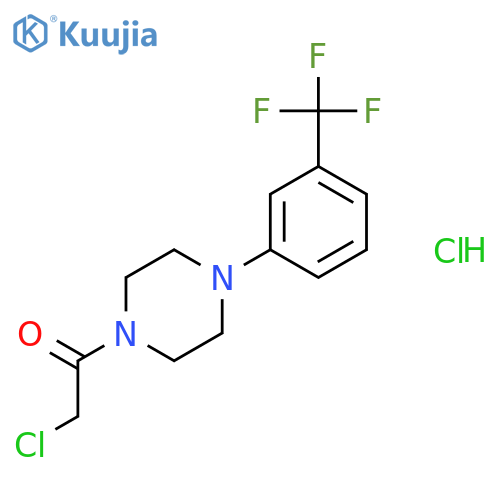 2-chloro-1-{4-3-(trifluoromethyl)phenylpiperazin-1-yl}ethan-1-one hydrochloride structure
