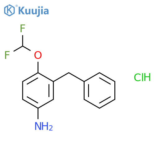 3-benzyl-4-(difluoromethoxy)aniline hydrochloride structure