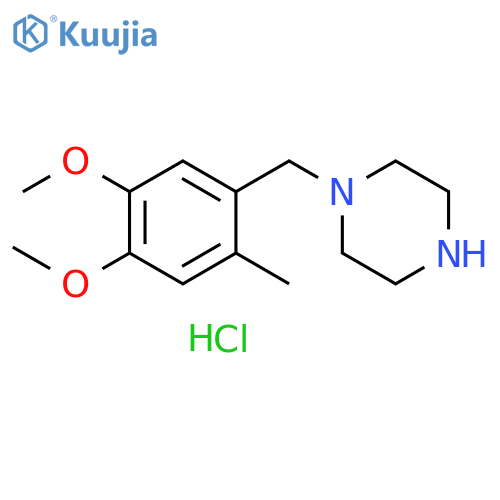 1-(4,5-dimethoxy-2-methylphenyl)methylpiperazine dihydrochloride structure