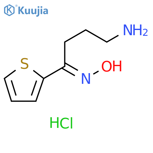 (E)-N-4-amino-1-(thiophen-2-yl)butylidenehydroxylamine hydrochloride structure
