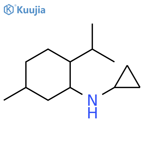 N-cyclopropyl-5-methyl-2-(propan-2-yl)cyclohexan-1-amine structure
