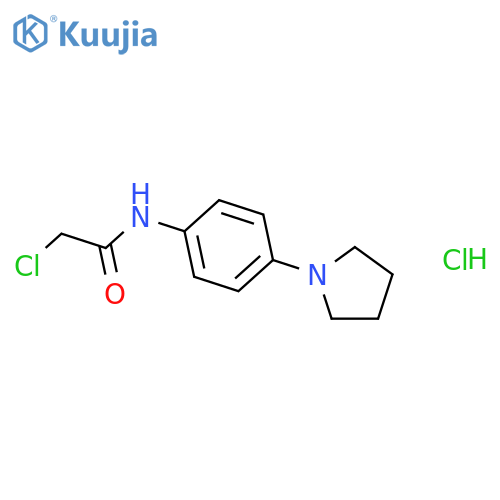 2-chloro-N-[4-(pyrrolidin-1-yl)phenyl]acetamide hydrochloride structure