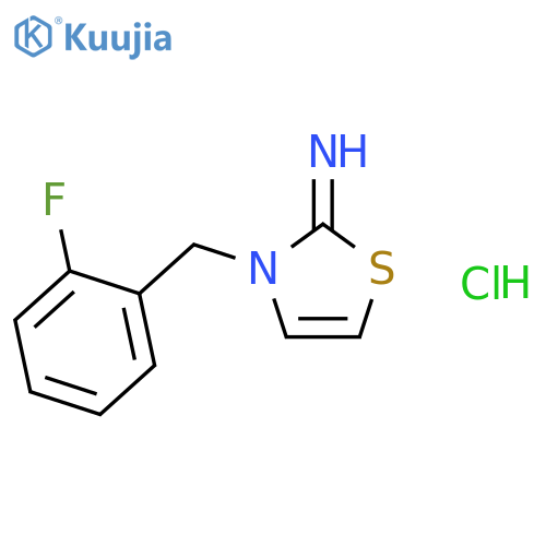 3-(2-Fluorophenyl)methyl-2,3-dihydro-1,3-thiazol-2-imine Hydrochloride structure