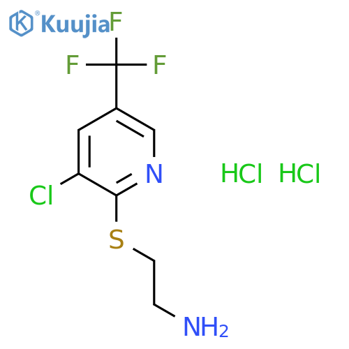2-{[3-chloro-5-(trifluoromethyl)pyridin-2-yl]sulfanyl}ethan-1-amine dihydrochloride structure