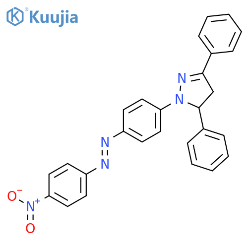 [4-(3,5-diphenyl-3,4-dihydropyrazol-2-yl)phenyl]-(4-nitrophenyl)diazene structure