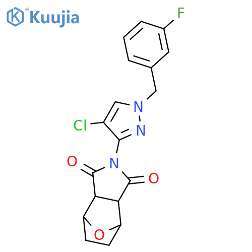 <br>2-[4-chloro-1-(3-fluorobenzyl)-1H-pyrazol-3-yl]hexahydro-1H-4,7-epoxyisoind ole-1,3(2H)-dione structure
