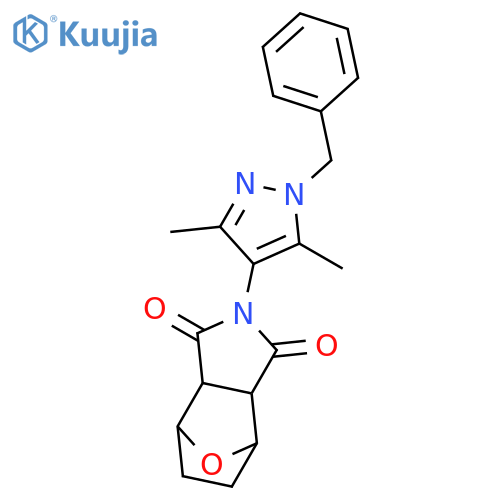 <br>2-(1-benzyl-3,5-dimethyl-1H-pyrazol-4-yl)hexahydro-1H-4,7-epoxyisoindole-1, 3(2H)-dione structure