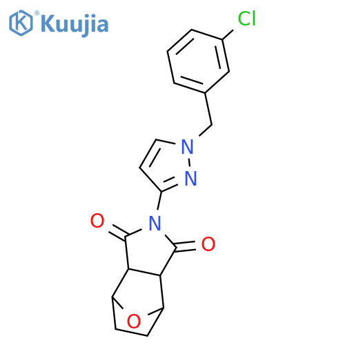 <br>2-[1-(3-chlorobenzyl)-1H-pyrazol-3-yl]hexahydro-1H-4,7-epoxyisoindole-1,3(2 H)-dione structure