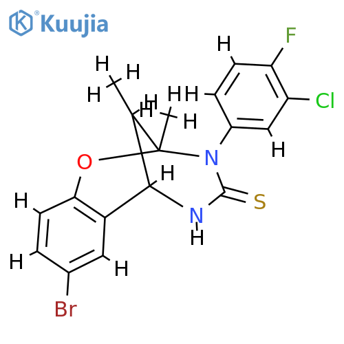 4-bromo-10-(3-chloro-4-fluorophenyl)-9,13-dimethyl-8-oxa-10,12-diazatricyclo[7.3.1.0^{2,7}]trideca-2,4,6-triene-11-thione structure