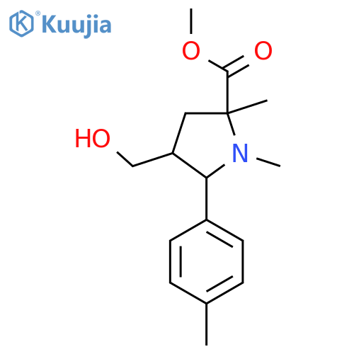 Methyl 4-(hydroxymethyl)-1,2-dimethyl-5-(4-methylphenyl)-2-pyrrolidinecarboxylate structure