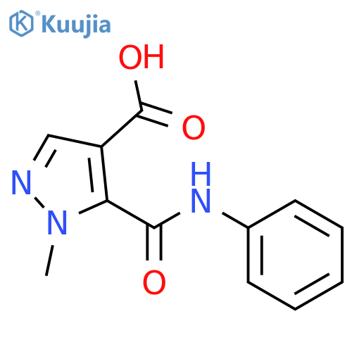 5-(Anilinocarbonyl)-1-methyl-1H-pyrazole-4-carboxylic acid structure