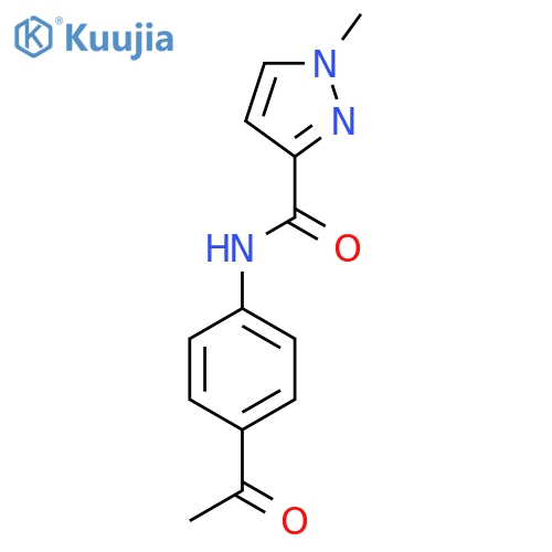 N-(4-acetylphenyl)-1-methyl-1H-pyrazole-3-carboxamide structure