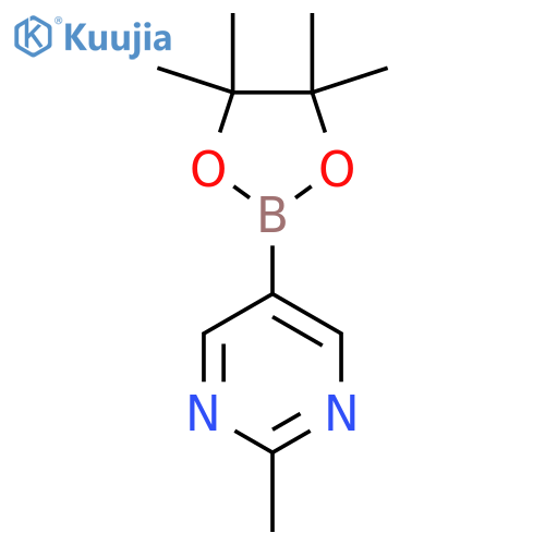 2-methyl-5-(tetramethyl-1,3,2-dioxaborolan-2-yl)pyrimidine structure