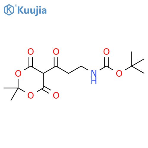 tert-butyl 3-(2,2-dimethyl-4,6-dioxo-1,3-dioxan-5-yl)-3-oxopropylcarbamate structure
