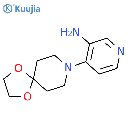 4-(1,4-dioxa-8-azaspiro[4.5]decan-8-yl)pyridin-3-amine structure