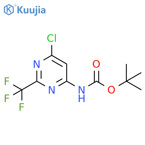 tert-butyl N-6-chloro-2-(trifluoromethyl)pyrimidin-4-ylcarbamate structure