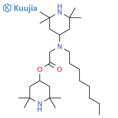 Glycine, N-octyl-N-(2,2,6,6-tetramethyl-4-piperidinyl)-, 2,2,6,6-tetramethyl-4-piperidinyl ester structure