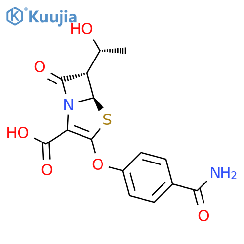 4-Thia-1-azabicyclo[3.2.0]hept-2-ene-2-carboxylicacid, 3-[4-(aminocarbonyl)phenoxy]-6-(1-hydroxyethyl)-7-oxo-, [5R-[5a,6a(R*)]]- (9CI) structure