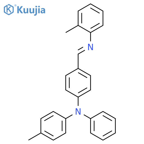 Benzenamine, N-(4-methylphenyl)-4-[[(2-methylphenyl)imino]methyl]-N-phenyl- structure