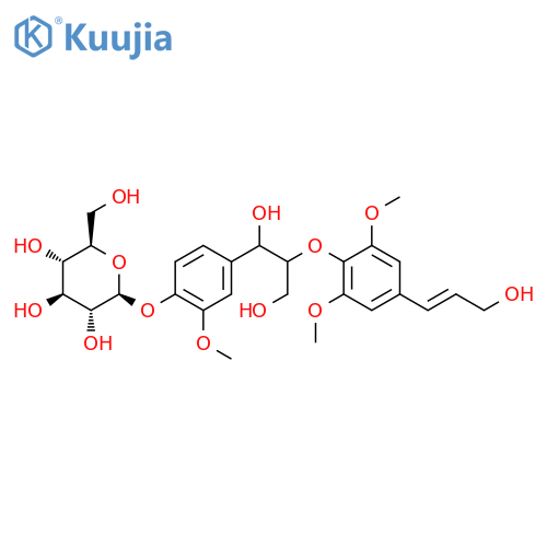 (2S,3R,4S,5S,6R)-2-[4-[1,3-Dihydroxy-2-[4-[(E)-3-hydroxyprop-1-enyl]-2,6-dimethoxyphenoxy]propyl]-2-methoxyphenoxy]-6-(hydroxymethyl)oxane-3,4,5-triol structure