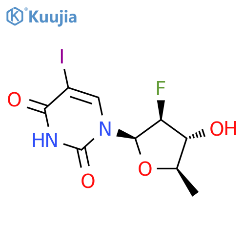 2,4(1H,3H)-Pyrimidinedione,1-(2,5-dideoxy-2-fluoro-b-D-arabinofuranosyl)-5-iodo- structure