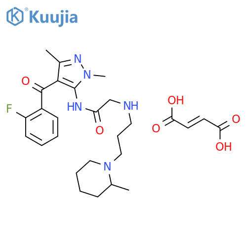 Acetamide, N-(4-(2-fluorobenzoyl)-1,3-dimethyl-1H-pyrazol-5-yl)-2-((3-(2-methyl-1-piperidinyl)propyl)amino)-, (Z)-2-butenedioate (1:1) structure