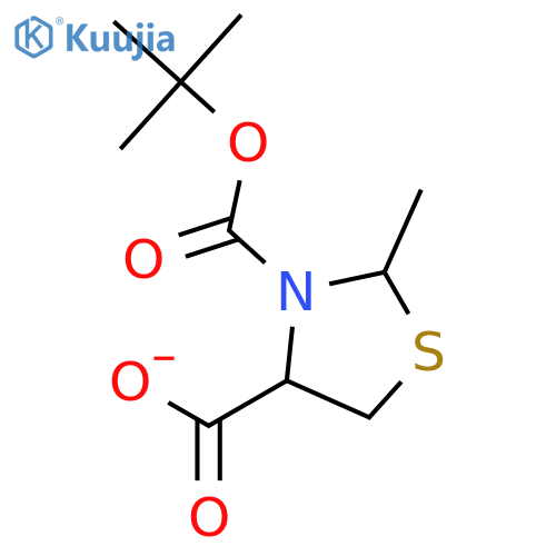 3-(tert-butoxy)carbonyl-2-methyl-1,3-thiazolidine-4-carboxylic acid structure