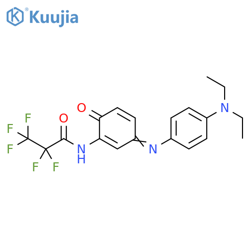 Propanamide,N-[3-[[4-(diethylamino)phenyl]imino]-6-oxo-1,4-cyclohexadien-1-yl]-2,2,3,3,3-pentafluoro- structure