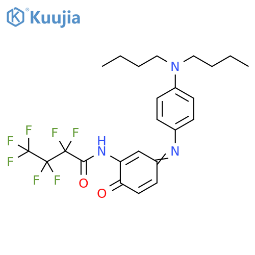Butanamide,N-[3-[[4-(dibutylamino)phenyl]imino]-6-oxo-1,4-cyclohexadien-1-yl]-2,2,3,3,4,4,4-heptafluoro- structure