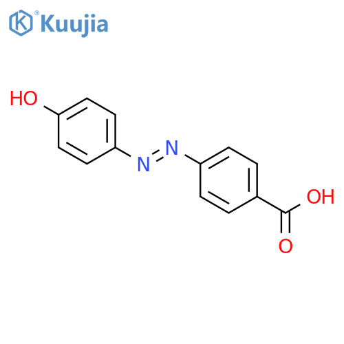 (E)-4-((4-hydroxyphenyl)diazenyl)benzoic acid structure