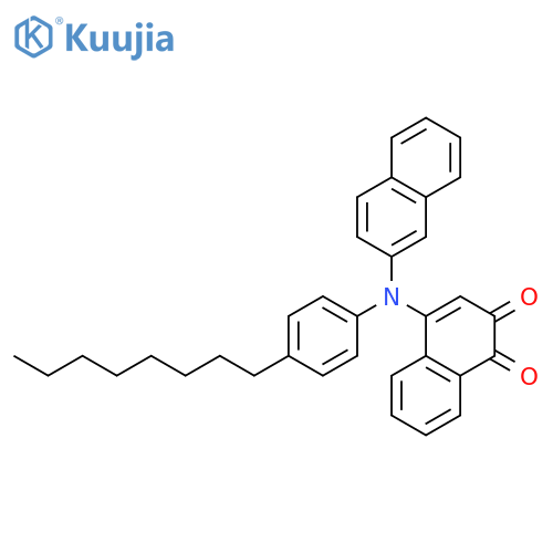 1,2-NAPHTHALENEDIONE, 4-[2-NAPHTHALENYL(4-OCTYLPHENYL)AMINO]- structure