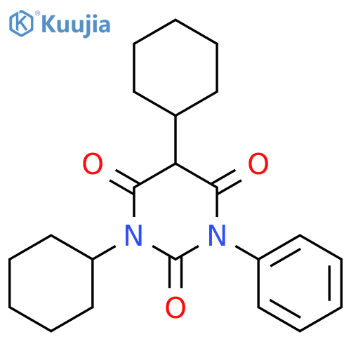 2,4,6(1H,3H,5H)-Pyrimidinetrione,1,5-dicyclohexyl-3-phenyl- structure