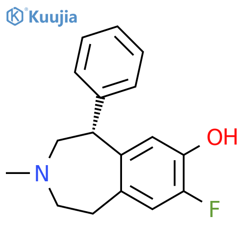 1H-3-Benzazepin-7-ol,8-fluoro-2,3,4,5-tetrahydro-3-methyl-5-phenyl-, (5R)- structure