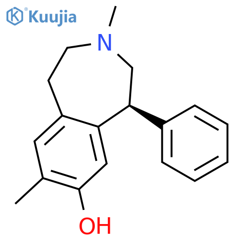 1H-3-Benzazepin-7-ol,2,3,4,5-tetrahydro-3,8-dimethyl-5-phenyl-, (5S)- structure