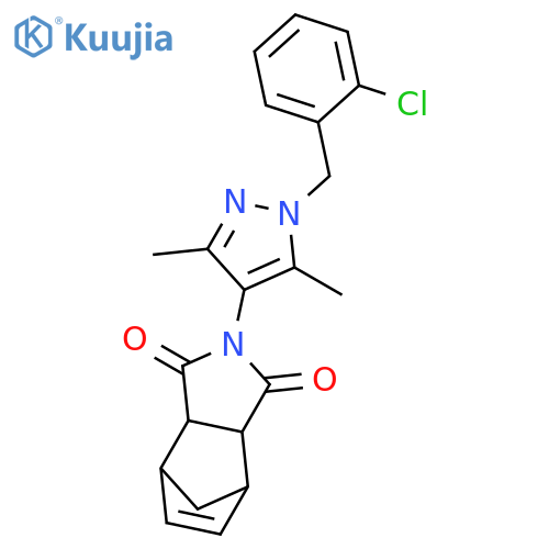 <br>4-[1-(2-Chloro-benzyl)-3,5-dimethyl-1H-pyrazol-4-yl]-4-aza-tricyclo[5.2.1.0 *2,6*]dec-8-ene-3,5-dione structure