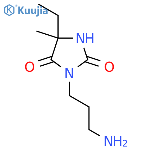 3-(3-Aminopropyl)-5-ethyl-5-methylimidazolidine-2,4-dione structure