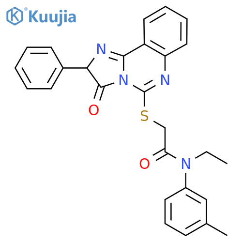 N-ethyl-N-(3-methylphenyl)-2-({3-oxo-2-phenyl-2H,3H-imidazo[1,2-c]quinazolin-5-yl}sulfanyl)acetamide structure