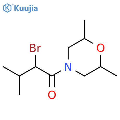 2-BROMO-1-(2,6-DIMETHYLMORPHOLIN-4-YL)-3-METHYLBUTAN-1-ONE structure