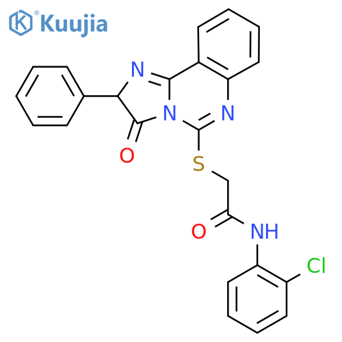N-(2-chlorophenyl)-2-((3-oxo-2-phenyl-2,3-dihydroimidazo[1,2-c]quinazolin-5-yl)thio)acetamide structure