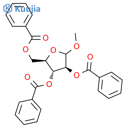 D-Arabinofuranoside, methyl, 2,3,5-tribenzoate structure
